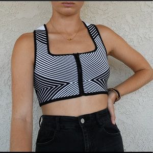 OHNE TITEL Black and White Crop Top